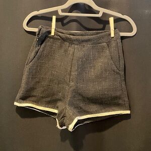 Women's Black Tweed Shorts